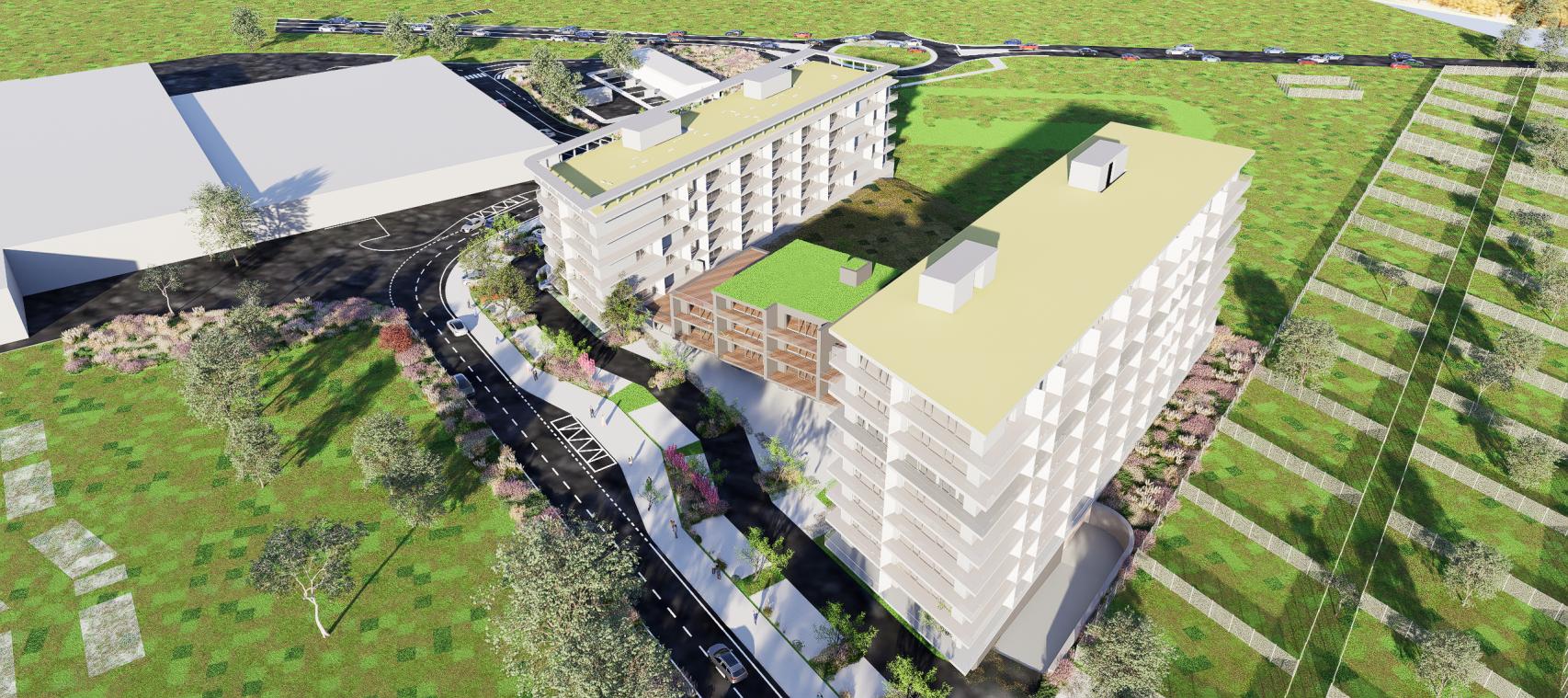 Vizualizácia rezidenčného projektu ANCORA Trnava